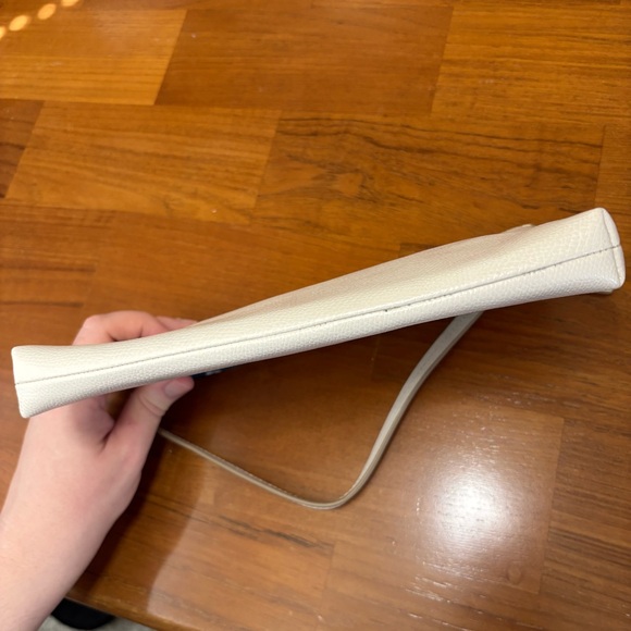 Coach Outlet Leather Pop Pouch Wristlet Wallet White/Silver Removable Zip Pouch - Picture 9 of 12